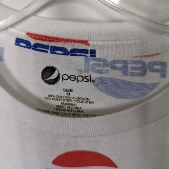 PEPSI M Allover Print Short Sleeve T-Shirt CM Punk - Picture 3 of 5